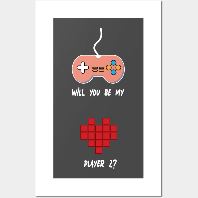 gamer can you be my player 2? v2 Wall Art by whatyouareisbeautiful